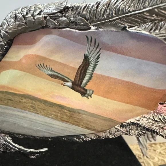 🔥Open Road" Motorcycle Eagle sculpture, Ride Hard Live Free collection - Picture 3 of 10